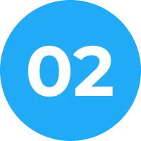 Blue circle with number two
