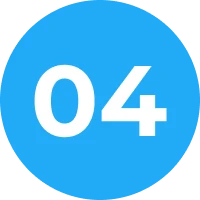 White 04 inside blue circle
